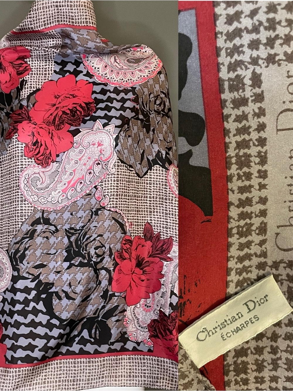 Gorg Christian Dior Silk Scarf 30 In Excellent Condition
